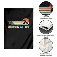 Retro Coming Out Of My Cave Christian Easter Parody Garden Flag I’ve Been Doing Just Fine Resurrection Humor Faith Gift