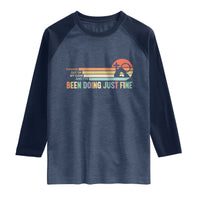 Retro Coming Out Of My Cave Christian Easter Parody Raglan Shirt I’ve Been Doing Just Fine Resurrection Humor Faith Gift