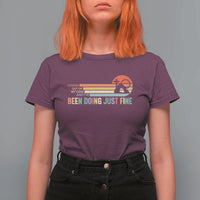 Retro Coming Out Of My Cave Christian Easter Parody T Shirt For Women I’ve Been Doing Just Fine Resurrection Humor Faith Gift