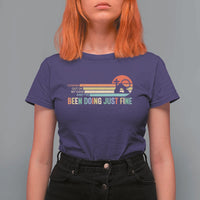 Retro Coming Out Of My Cave Christian Easter Parody T Shirt For Women I’ve Been Doing Just Fine Resurrection Humor Faith Gift