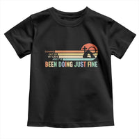 Retro Coming Out Of My Cave Christian Easter Parody Toddler T Shirt I’ve Been Doing Just Fine Resurrection Humor Faith Gift