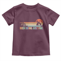 Retro Coming Out Of My Cave Christian Easter Parody Toddler T Shirt I’ve Been Doing Just Fine Resurrection Humor Faith Gift