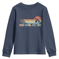 Retro Coming Out Of My Cave Christian Easter Parody Youth Sweatshirt I’ve Been Doing Just Fine Resurrection Humor Faith Gift