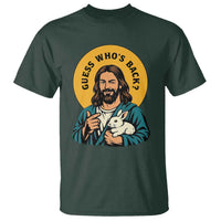 Guess Who is Back Funny Christian Easter T Shirt Winking Jesus with Lamb Cute Resurrection Humor Gift