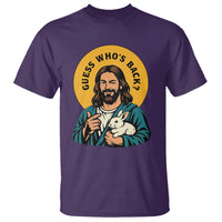Guess Who is Back Funny Christian Easter T Shirt Winking Jesus with Lamb Cute Resurrection Humor Gift