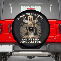 Coming Out Of My Cave Christian Easter Spare Tire Cover Risen Jesus Tomb Scene Inspirational Faith Message Gift