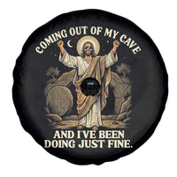 Coming Out Of My Cave Christian Easter Spare Tire Cover Risen Jesus Tomb Scene Inspirational Faith Message Gift
