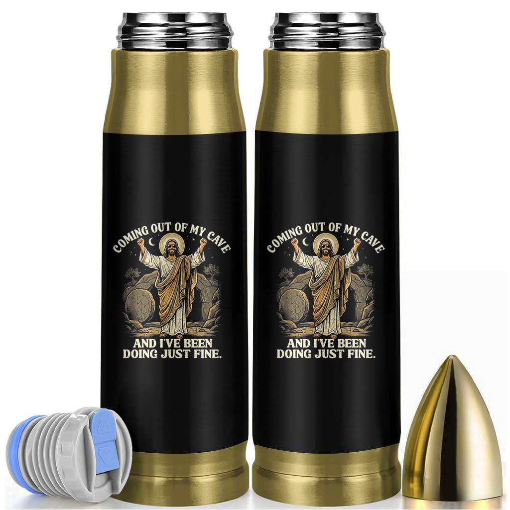 Coming Out Of My Cave Christian Easter Bullet Tumbler Risen Jesus Tomb Scene Inspirational Faith Message Gift
