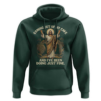 Coming Out Of My Cave Christian Easter Hoodie Risen Jesus Tomb Scene Inspirational Faith Message Gift