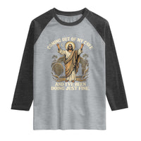 Coming Out Of My Cave Christian Easter Raglan Shirt Risen Jesus Tomb Scene Inspirational Faith Message Gift