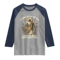 Coming Out Of My Cave Christian Easter Raglan Shirt Risen Jesus Tomb Scene Inspirational Faith Message Gift