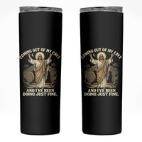 Coming Out Of My Cave Christian Easter Skinny Tumbler Risen Jesus Tomb Scene Inspirational Faith Message Gift