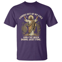 Coming Out Of My Cave Christian Easter T Shirt Risen Jesus Tomb Scene Inspirational Faith Message Gift