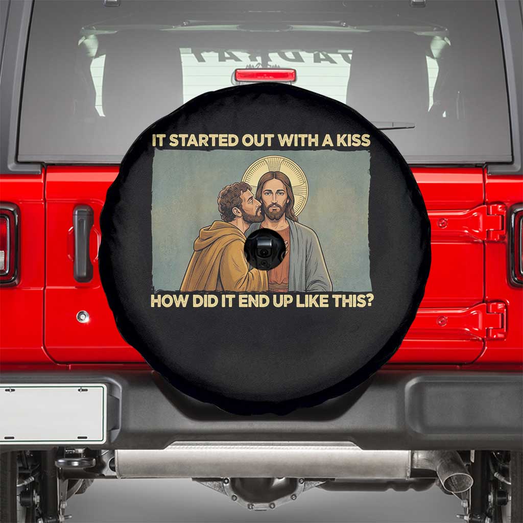 It Started Out With A Kiss Christian Easter Spare Tire Cover Judas Betrayal Biblical Scene Faith Reflection Gift