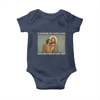 It Started Out With A Kiss Christian Easter Baby Onesie Judas Betrayal Biblical Scene Faith Reflection Gift