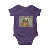 It Started Out With A Kiss Christian Easter Baby Onesie Judas Betrayal Biblical Scene Faith Reflection Gift