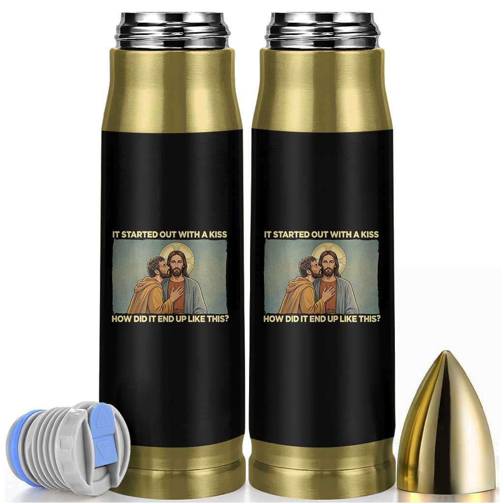 It Started Out With A Kiss Christian Easter Bullet Tumbler Judas Betrayal Biblical Scene Faith Reflection Gift