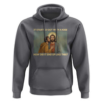 It Started Out With A Kiss Christian Easter Hoodie Judas Betrayal Biblical Scene Faith Reflection Gift