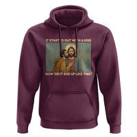 It Started Out With A Kiss Christian Easter Hoodie Judas Betrayal Biblical Scene Faith Reflection Gift