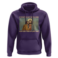 It Started Out With A Kiss Christian Easter Hoodie Judas Betrayal Biblical Scene Faith Reflection Gift