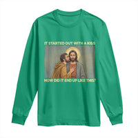 It Started Out With A Kiss Christian Easter Long Sleeve Shirt Judas Betrayal Biblical Scene Faith Reflection Gift