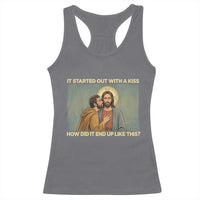 It Started Out With A Kiss Christian Easter Racerback Tank Top Judas Betrayal Biblical Scene Faith Reflection Gift