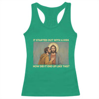 It Started Out With A Kiss Christian Easter Racerback Tank Top Judas Betrayal Biblical Scene Faith Reflection Gift