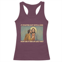 It Started Out With A Kiss Christian Easter Racerback Tank Top Judas Betrayal Biblical Scene Faith Reflection Gift