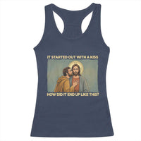 It Started Out With A Kiss Christian Easter Racerback Tank Top Judas Betrayal Biblical Scene Faith Reflection Gift
