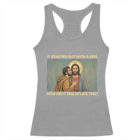 It Started Out With A Kiss Christian Easter Racerback Tank Top Judas Betrayal Biblical Scene Faith Reflection Gift