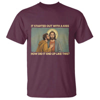 It Started Out With A Kiss Christian Easter T Shirt Judas Betrayal Biblical Scene Faith Reflection Gift