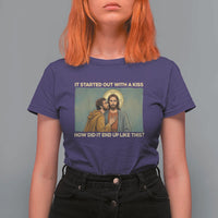 It Started Out With A Kiss Christian Easter T Shirt For Women Judas Betrayal Biblical Scene Faith Reflection Gift