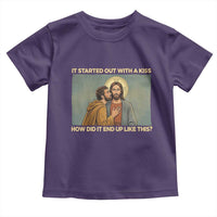 It Started Out With A Kiss Christian Easter Toddler T Shirt Judas Betrayal Biblical Scene Faith Reflection Gift