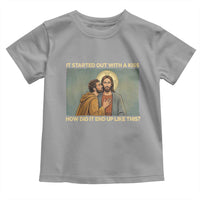 It Started Out With A Kiss Christian Easter Toddler T Shirt Judas Betrayal Biblical Scene Faith Reflection Gift