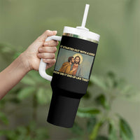 It Started Out With A Kiss Christian Easter Tumbler With Handle Judas Betrayal Biblical Scene Faith Reflection Gift