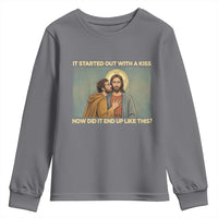 It Started Out With A Kiss Christian Easter Youth Sweatshirt Judas Betrayal Biblical Scene Faith Reflection Gift
