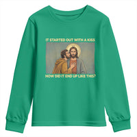 It Started Out With A Kiss Christian Easter Youth Sweatshirt Judas Betrayal Biblical Scene Faith Reflection Gift