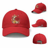 He Is Risen Floral Cross Christian Easter Baseball Cap Spring Flowers Butterfly Faith Inspirational Gift