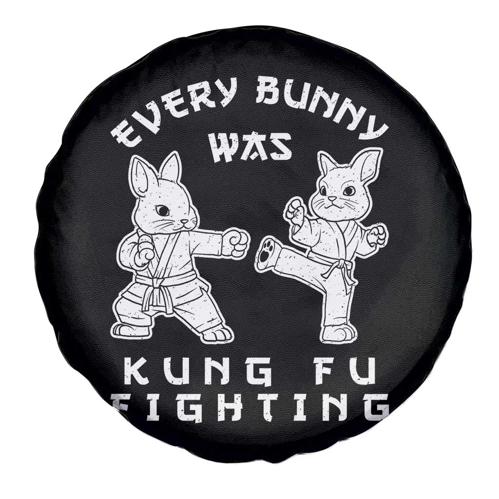Funny Easter Rabbit Martial Arts Spare Tire Cover Every Bunny Was Kung Fu Fighting Cute Bunny Humor Gift