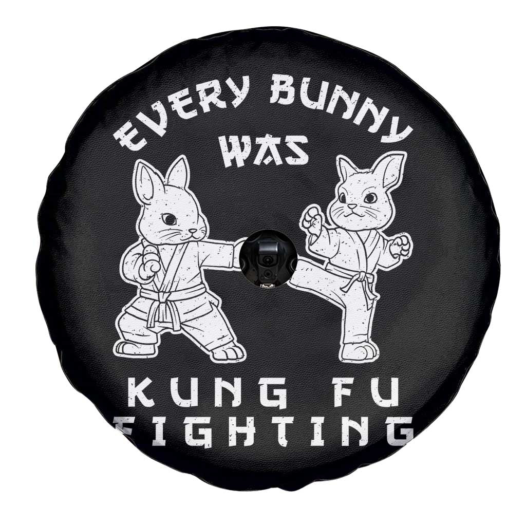 Funny Easter Rabbit Martial Arts Spare Tire Cover Every Bunny Was Kung Fu Fighting Cute Bunny Humor Gift