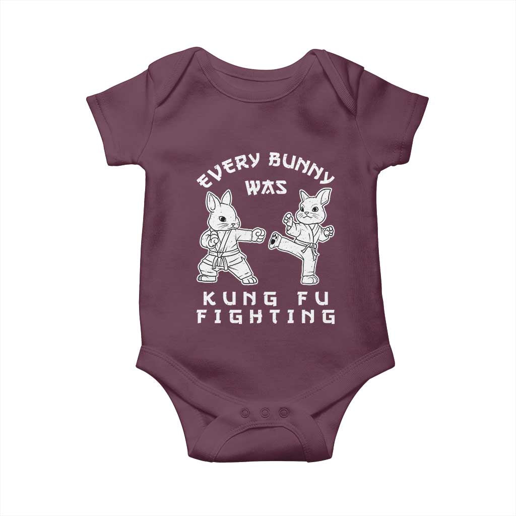 Funny Easter Rabbit Martial Arts Baby Onesie Every Bunny Was Kung Fu Fighting Cute Bunny Humor Gift