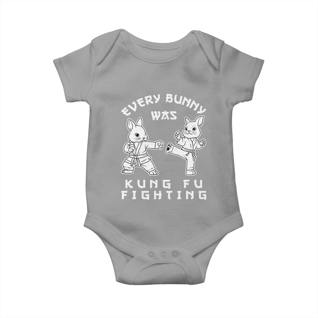 Funny Easter Rabbit Martial Arts Baby Onesie Every Bunny Was Kung Fu Fighting Cute Bunny Humor Gift