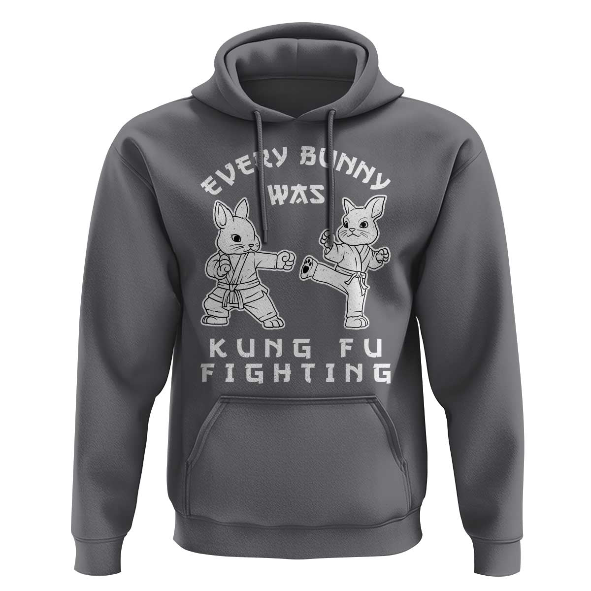 Funny Easter Rabbit Martial Arts Hoodie Every Bunny Was Kung Fu Fighting Cute Bunny Humor Gift