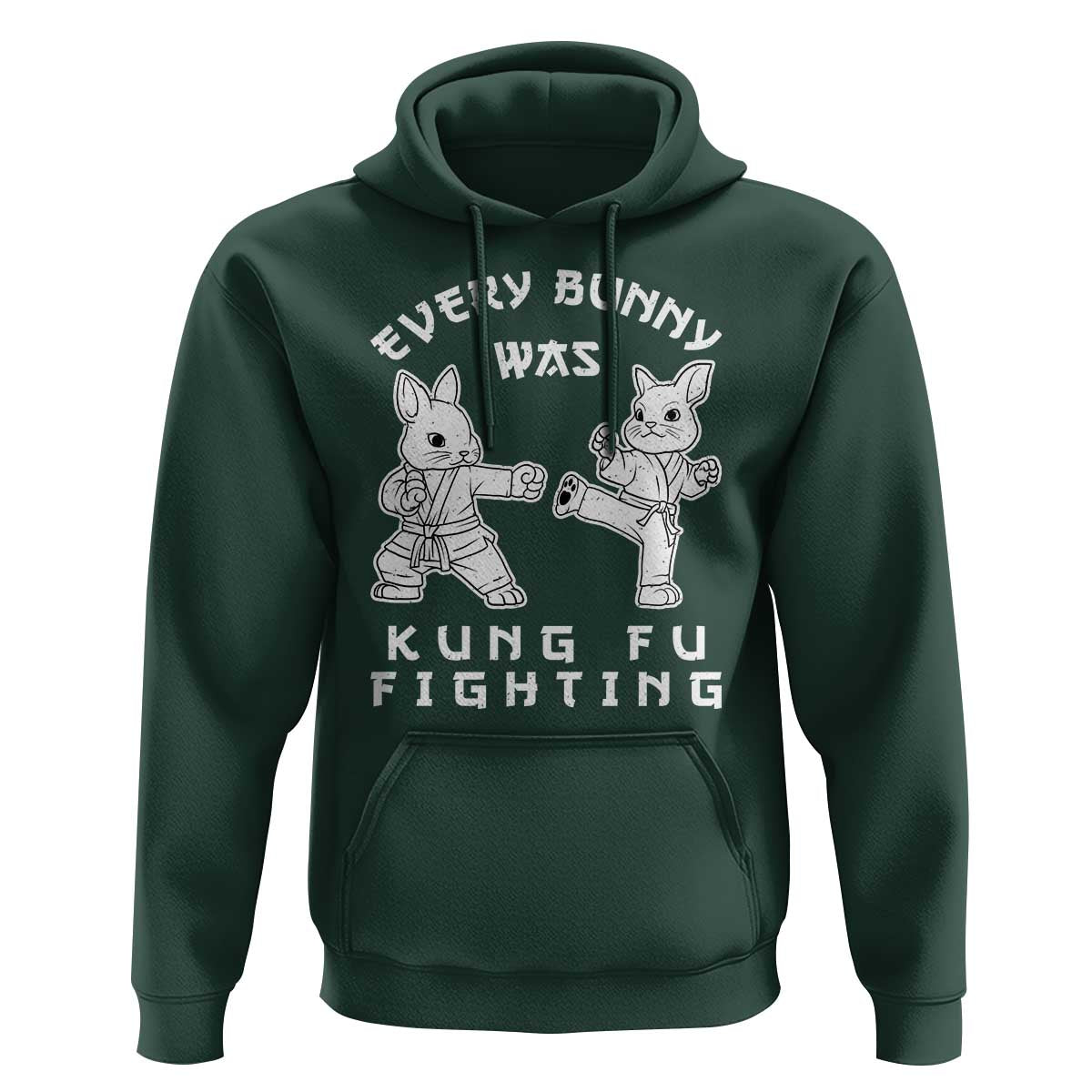 Funny Easter Rabbit Martial Arts Hoodie Every Bunny Was Kung Fu Fighting Cute Bunny Humor Gift