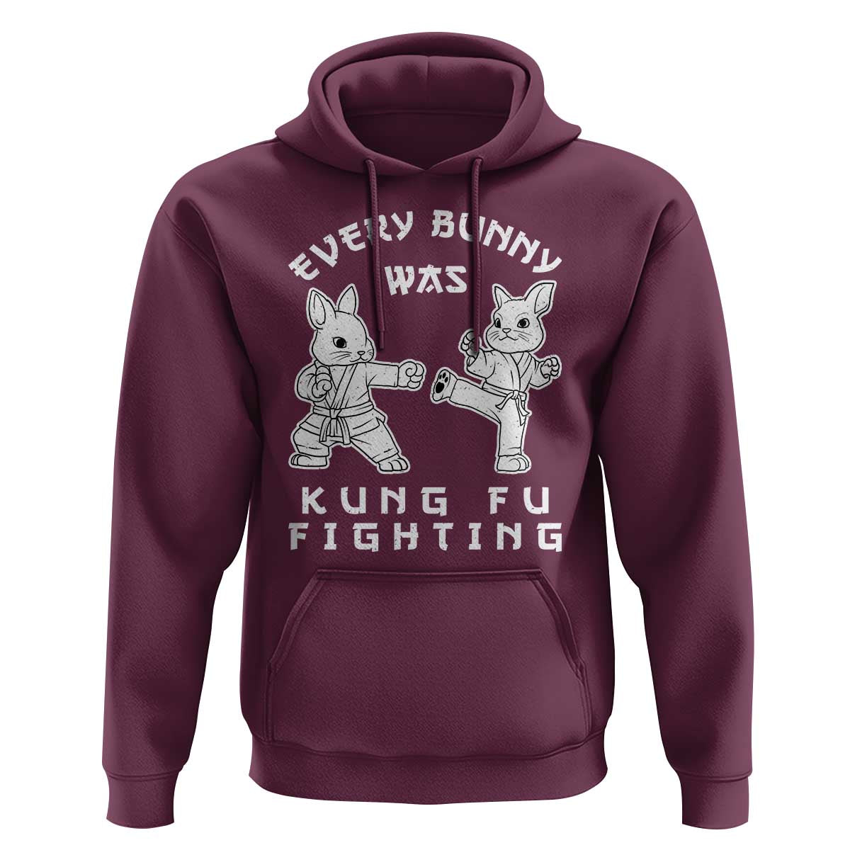 Funny Easter Rabbit Martial Arts Hoodie Every Bunny Was Kung Fu Fighting Cute Bunny Humor Gift
