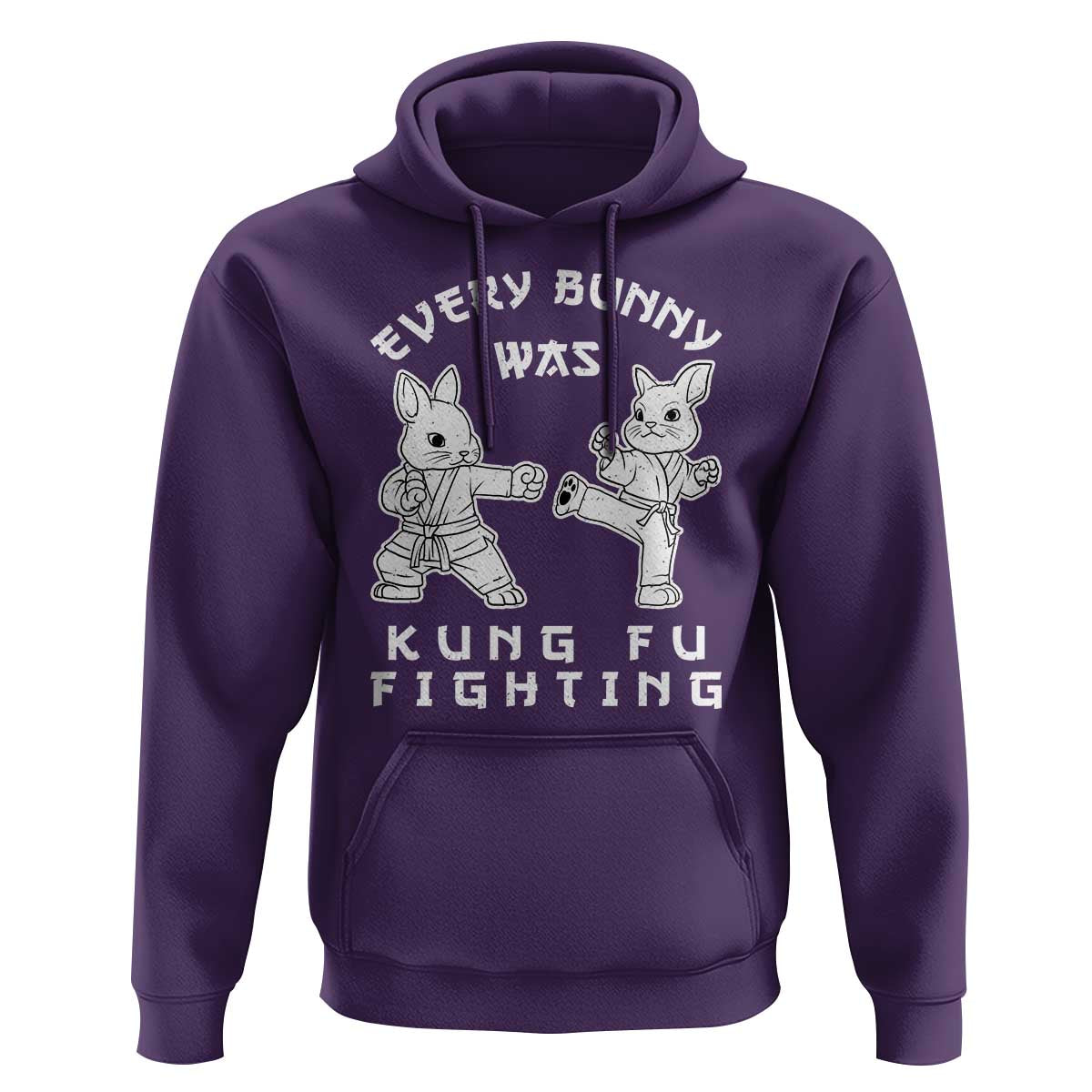 Funny Easter Rabbit Martial Arts Hoodie Every Bunny Was Kung Fu Fighting Cute Bunny Humor Gift