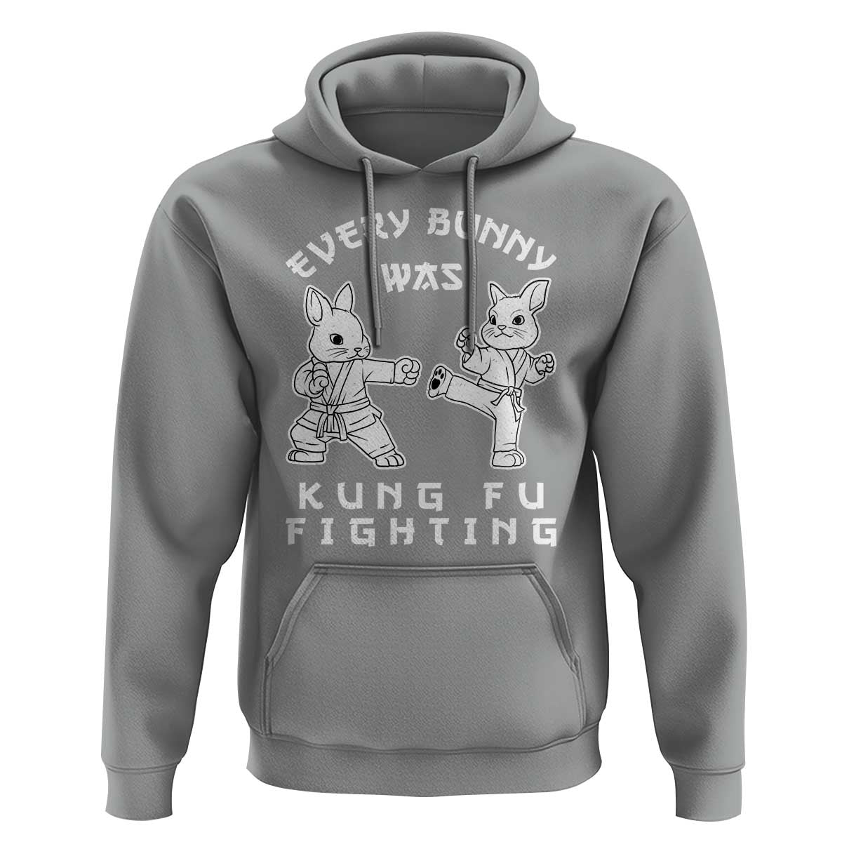 Funny Easter Rabbit Martial Arts Hoodie Every Bunny Was Kung Fu Fighting Cute Bunny Humor Gift