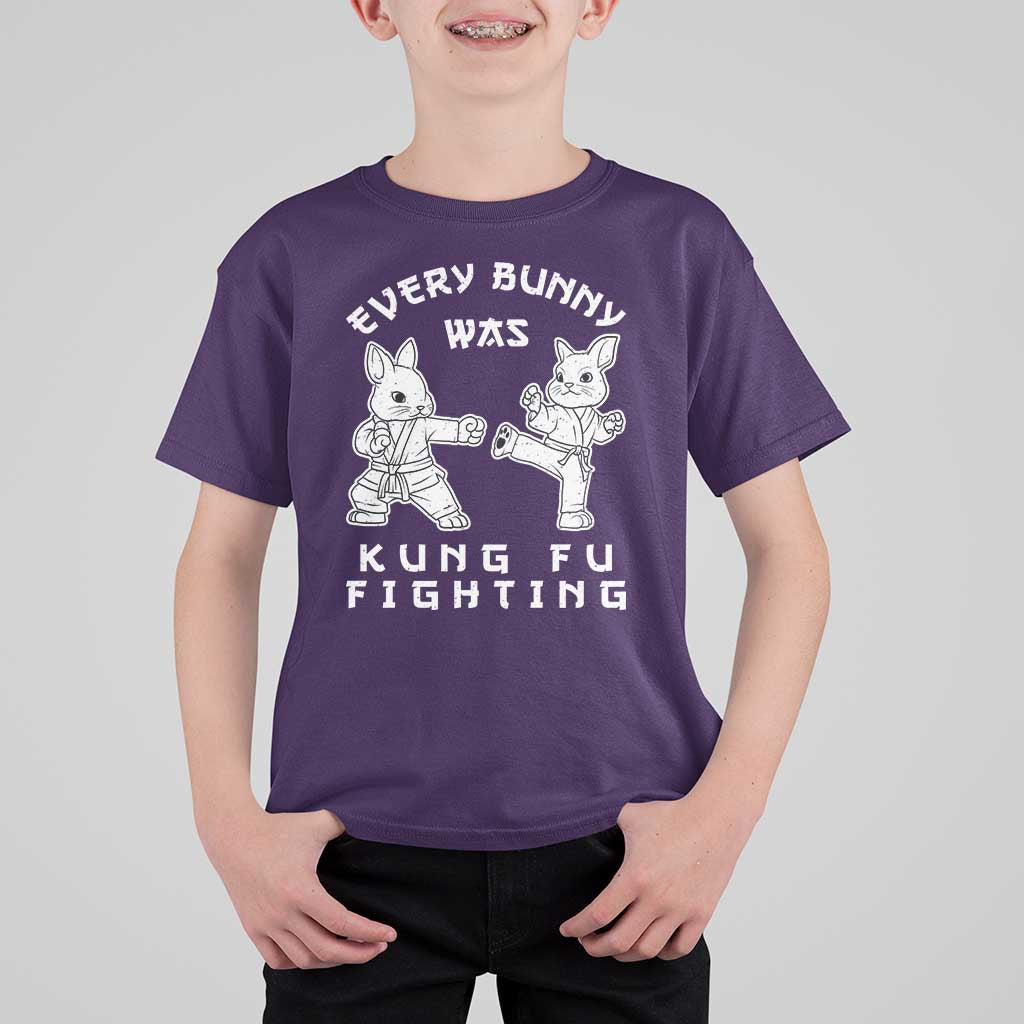 Funny Easter Rabbit Martial Arts T Shirt For Kid Every Bunny Was Kung Fu Fighting Cute Bunny Humor Gift