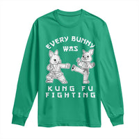 Funny Easter Rabbit Martial Arts Long Sleeve Shirt Every Bunny Was Kung Fu Fighting Cute Bunny Humor Gift