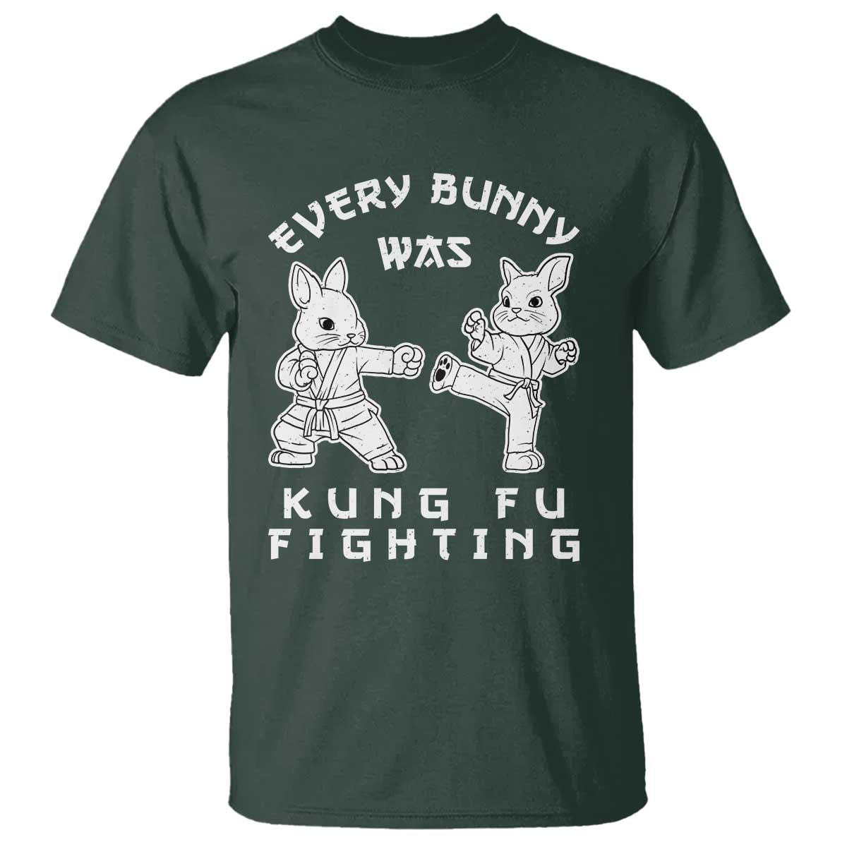 Funny Easter Rabbit Martial Arts T Shirt Every Bunny Was Kung Fu Fighting Cute Bunny Humor Gift